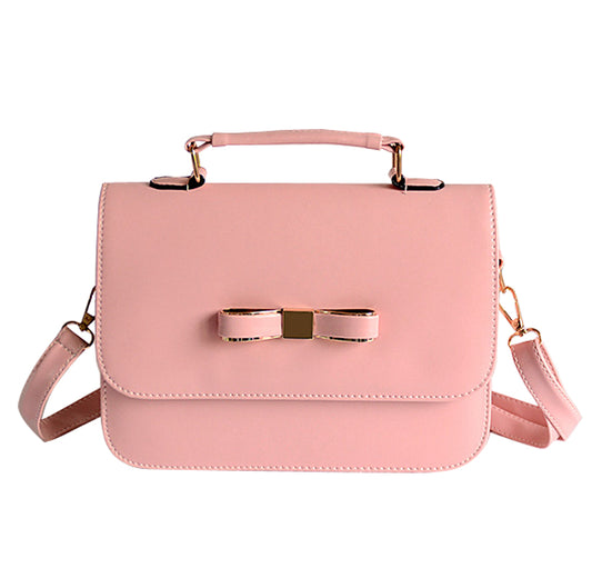 Bowknot PU Leather Crossbody Bag