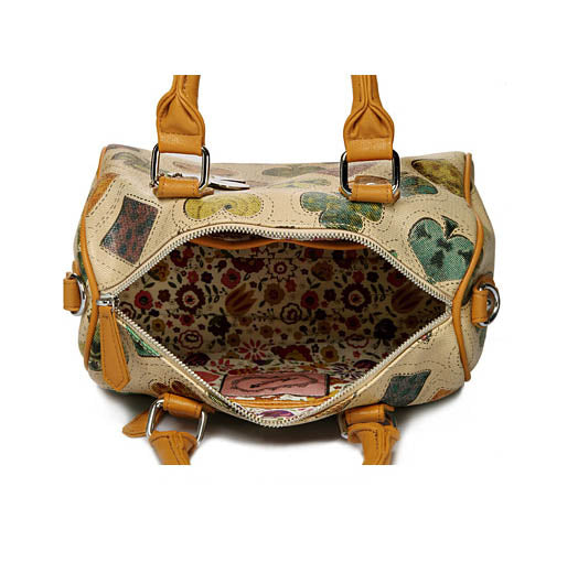 PU Leather Playing Card Print Handbag