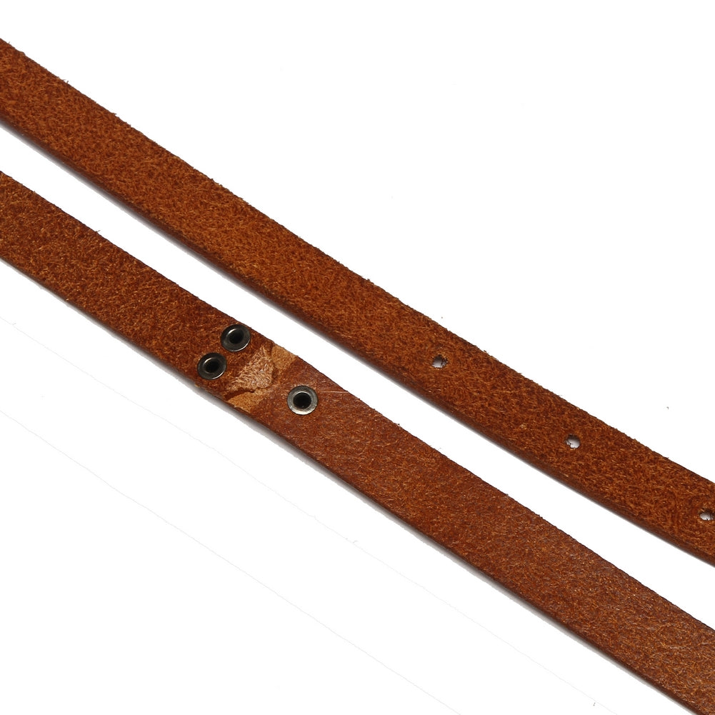 Women's Premium Leather Belt - Classic Metal Buckle for Daily Casual