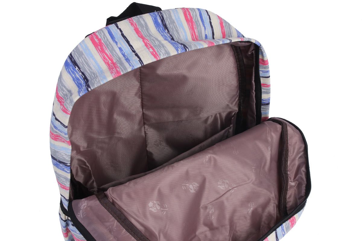 Striped Canvas Backpack
