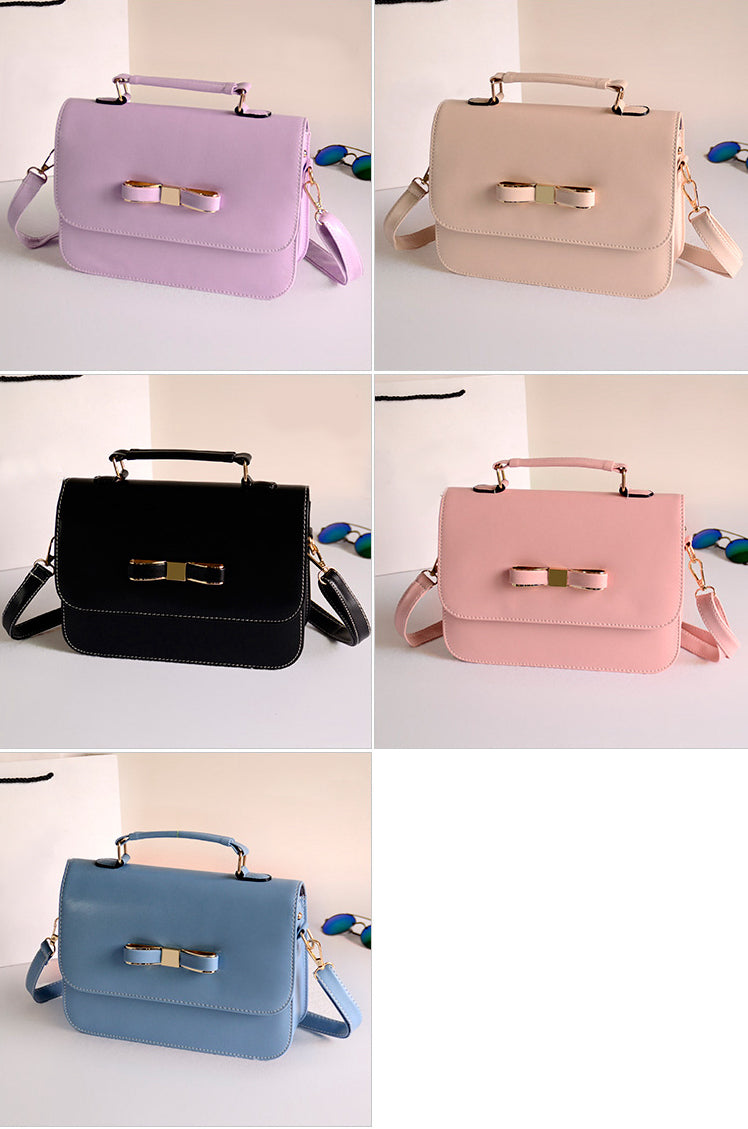 Bowknot PU Leather Crossbody Bag