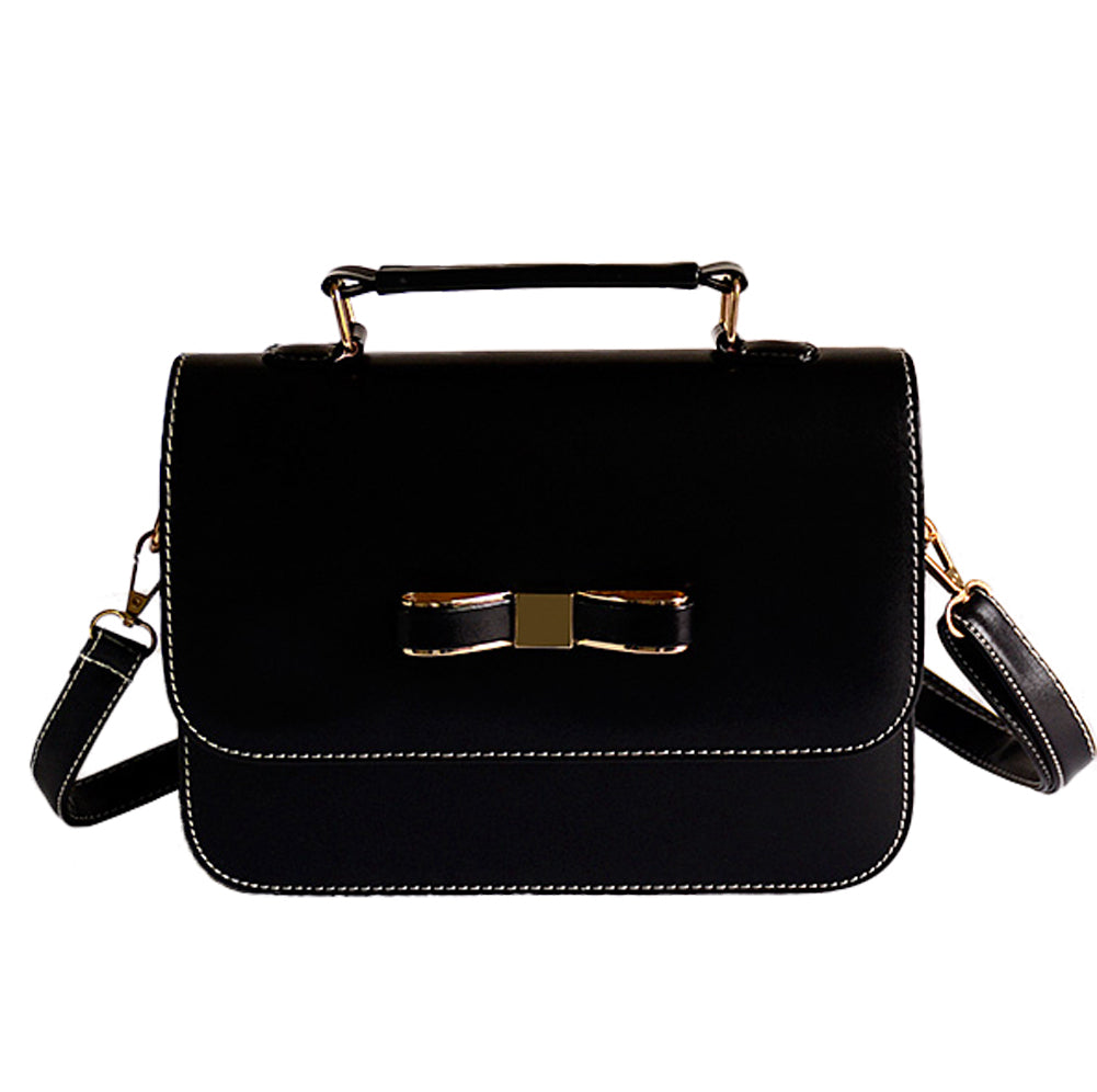 Bowknot PU Leather Crossbody Bag