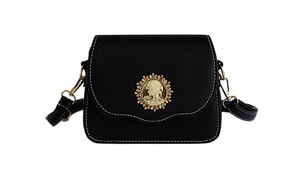 Vintage Embossed PU Leather Crossbody Bag