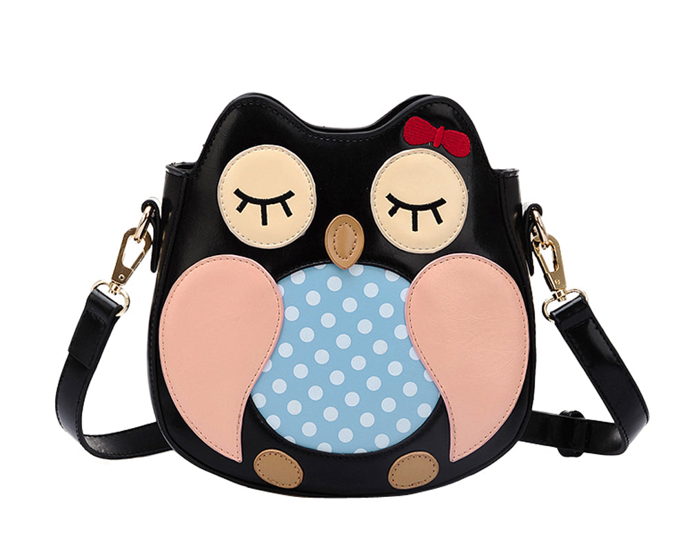 Cute Owl PU Leather Crossbody Bag