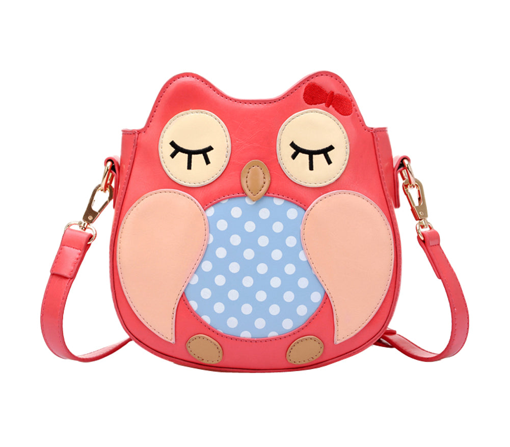 Cute Owl PU Leather Crossbody Bag