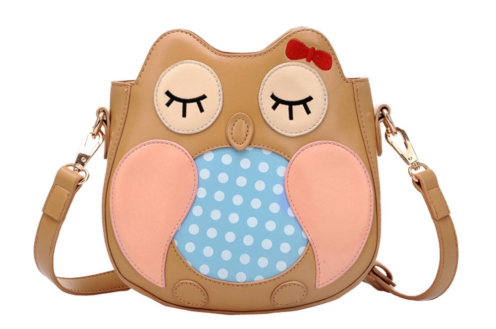 Cute Owl PU Leather Crossbody Bag