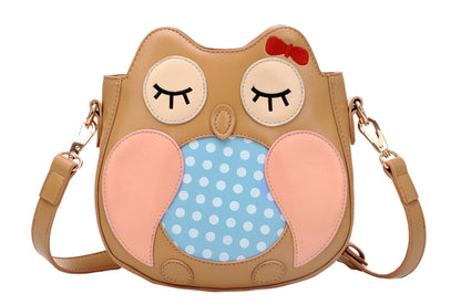 Cute Owl PU Leather Crossbody Bag