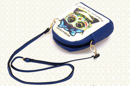 Cute Owl Print Crossbody Bag