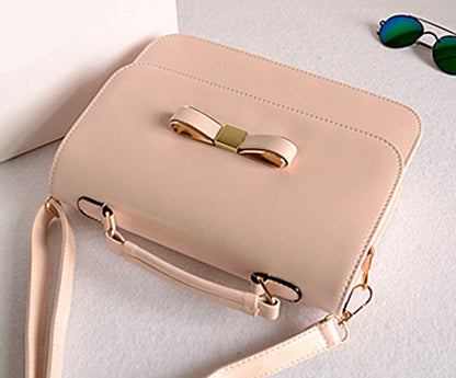Bowknot PU Leather Crossbody Bag
