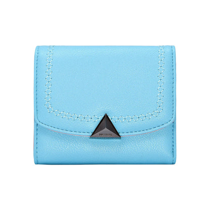 Small PU Leather Wallet for Women - Compact Card Holder with Coin Pocket
