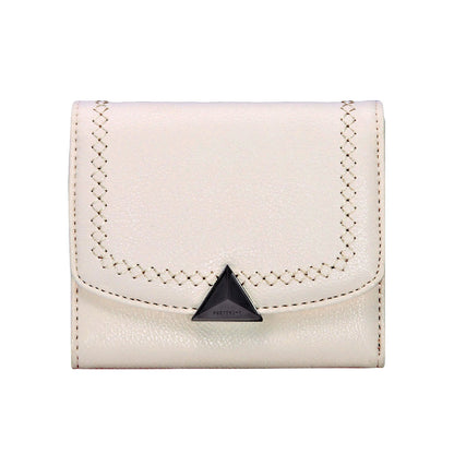 Small PU Leather Wallet for Women - Compact Card Holder with Coin Pocket