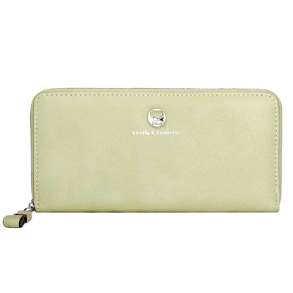 Women’s Long PU Leather Wallet - Zip Around Card & Coin Holder