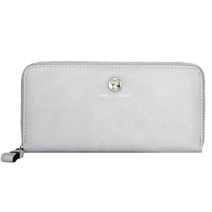 Women’s Long PU Leather Wallet - Zip Around Card & Coin Holder