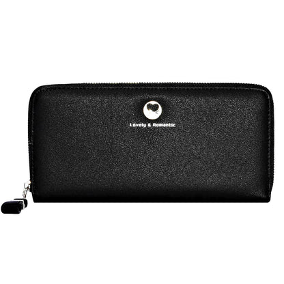 Women’s Long PU Leather Wallet - Zip Around Card & Coin Holder