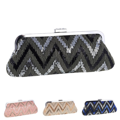 Sequin Clutch with Kiss-Lock