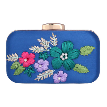 Satin Embroidered Clutch