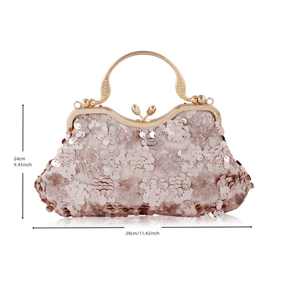Sequin Clutch with Handle