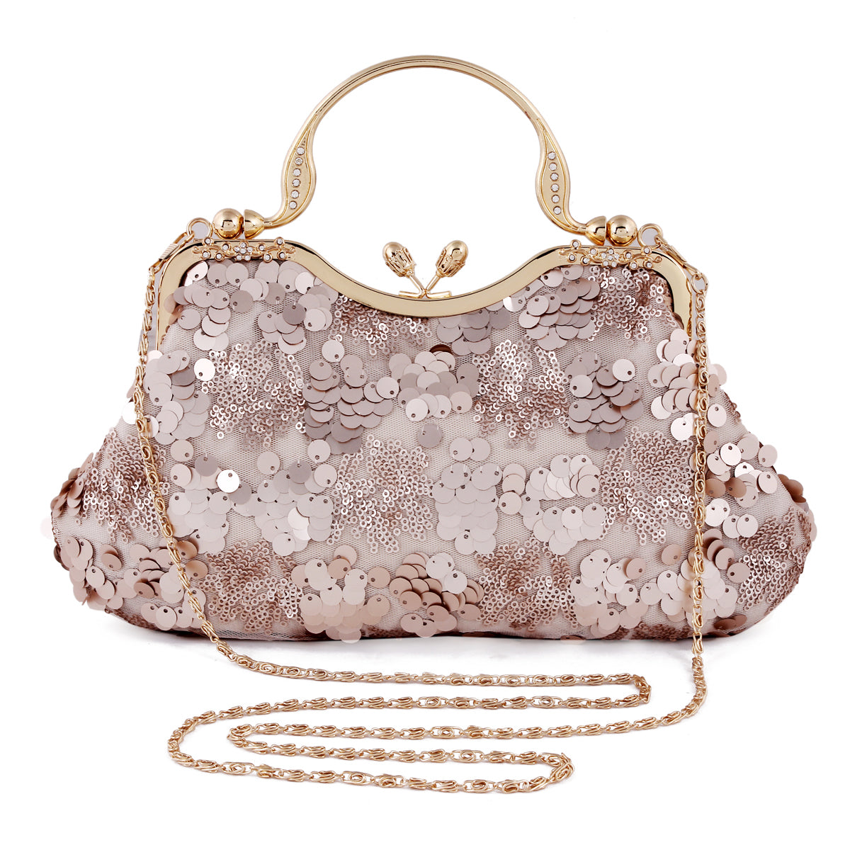 Sequin Clutch with Handle