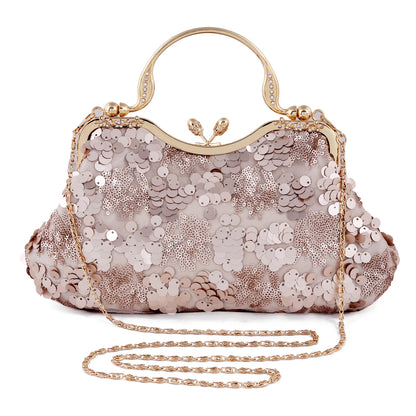 Sequin Clutch with Handle