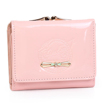 Short Wallet for Women - Shiny PU PVC Wallet