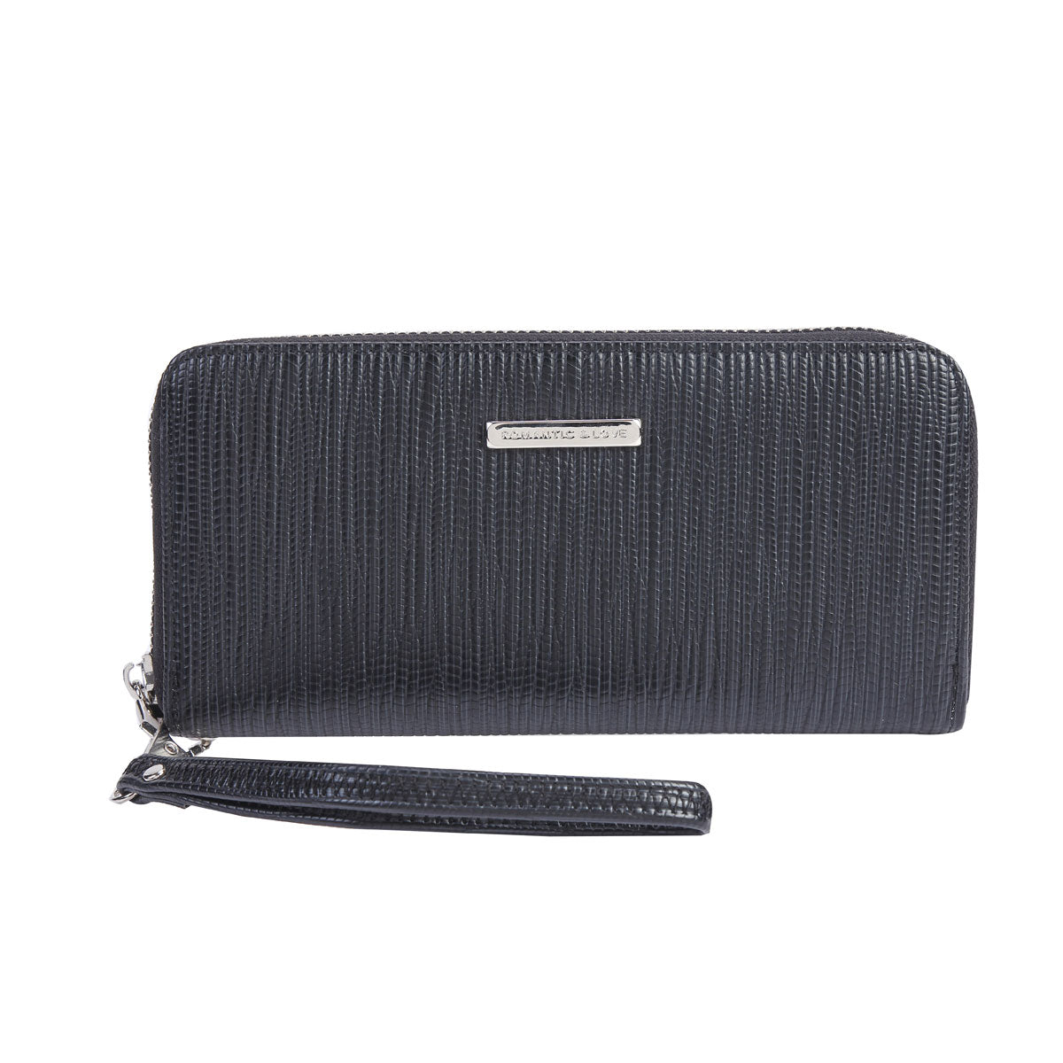 remium PU Crocodile-Embossed Long Wallet