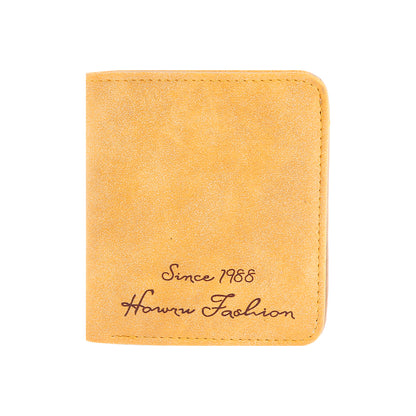 Faux Suede Short Wallet