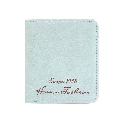 Faux Suede Short Wallet