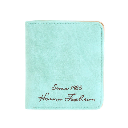 Faux Suede Short Wallet