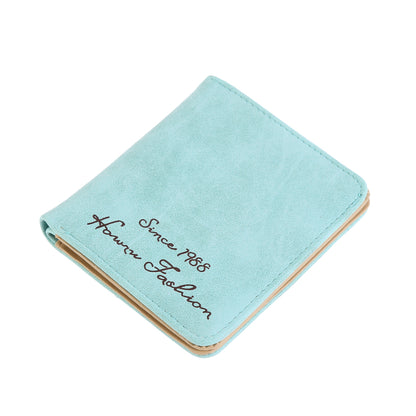 Faux Suede Short Wallet
