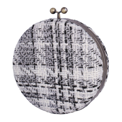 Tweed Round Clutch
