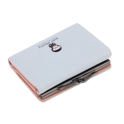 Cute Monkey Premium PU Leather Short Bifold Wallet