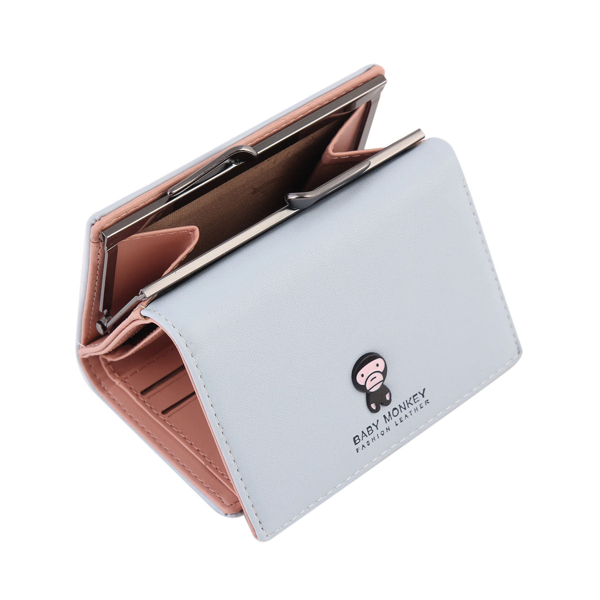 Cute Monkey Premium PU Leather Short Bifold Wallet