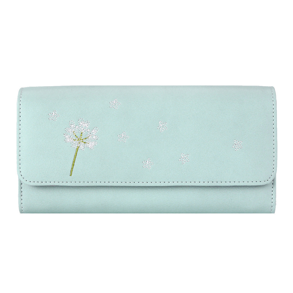 Elegant Dandelion Embossed Long Wallet