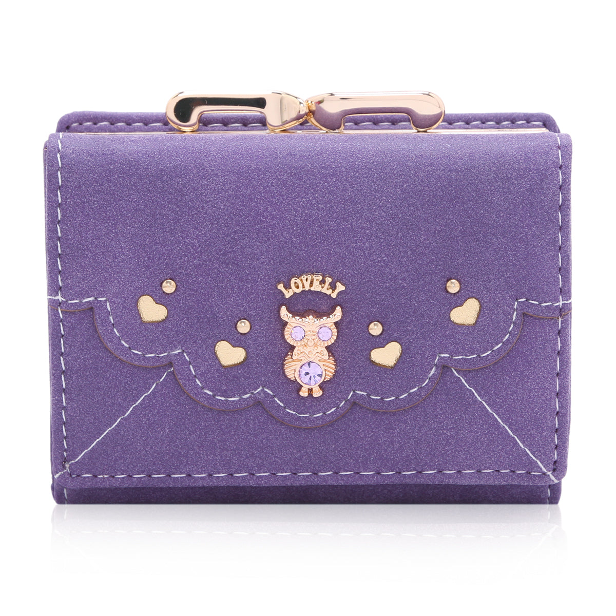 Small Suede PU Leather Wallet - with Coin Pocket