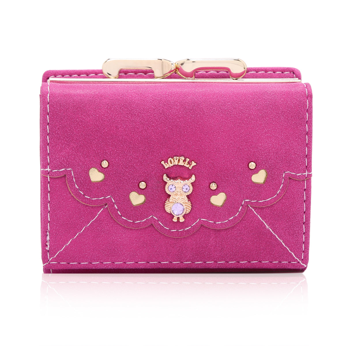 Small Suede PU Leather Wallet - with Coin Pocket