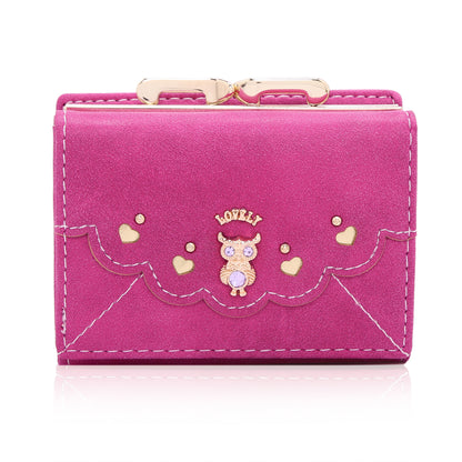 Small Suede PU Leather Wallet - with Coin Pocket