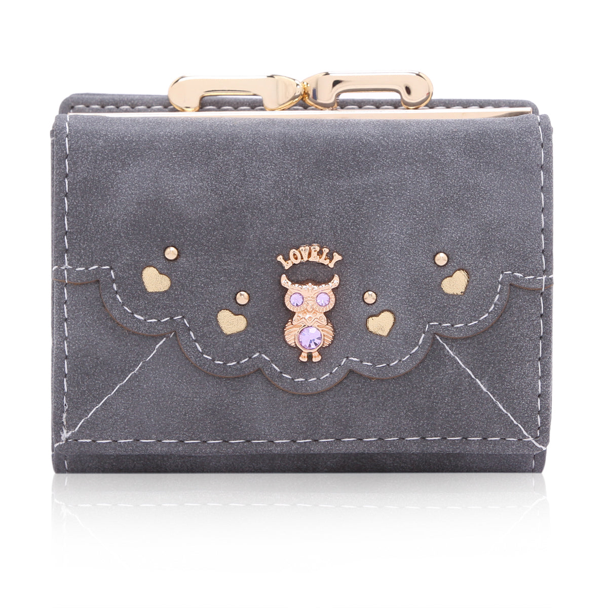 Small Suede PU Leather Wallet - with Coin Pocket