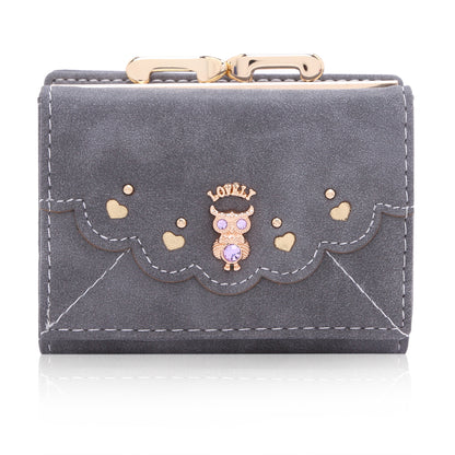 Small Suede PU Leather Wallet - with Coin Pocket