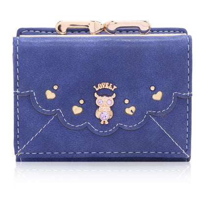 Small Suede PU Leather Wallet - with Coin Pocket