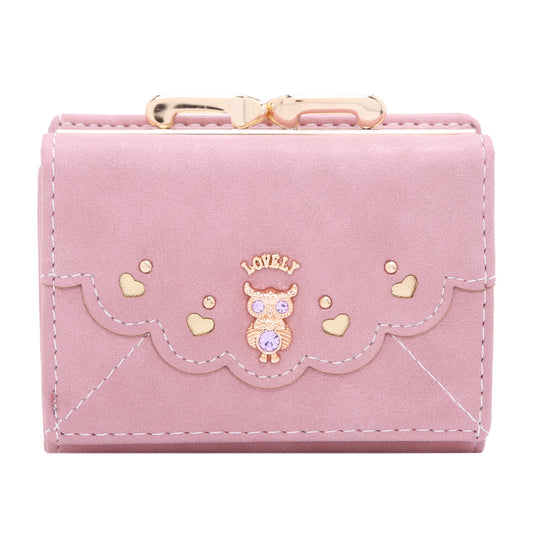 Small Suede PU Leather Wallet - with Coin Pocket