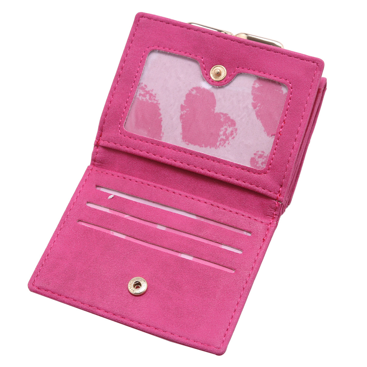 Small Suede PU Leather Wallet - with Coin Pocket