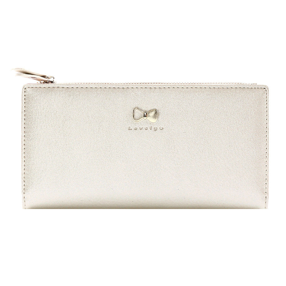 Cute Bow Ultra-Thin Long PU Leather WalletMultiple Colors
