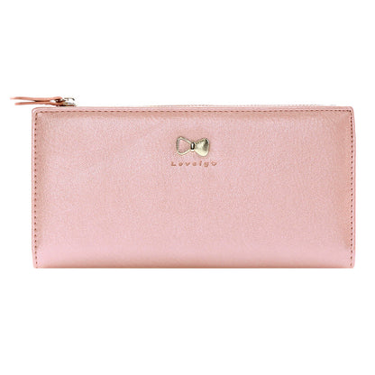 Cute Bow Ultra-Thin Long PU Leather WalletMultiple Colors