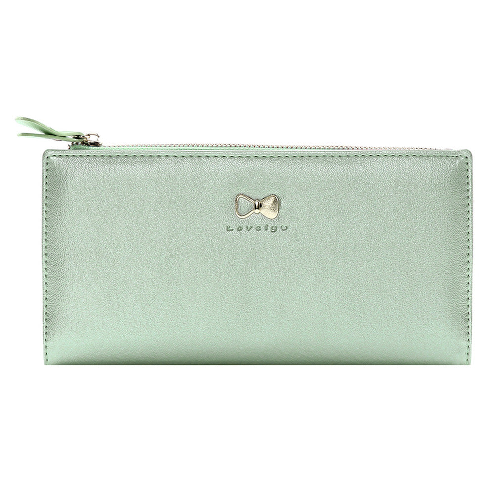Cute Bow Ultra-Thin Long PU Leather WalletMultiple Colors