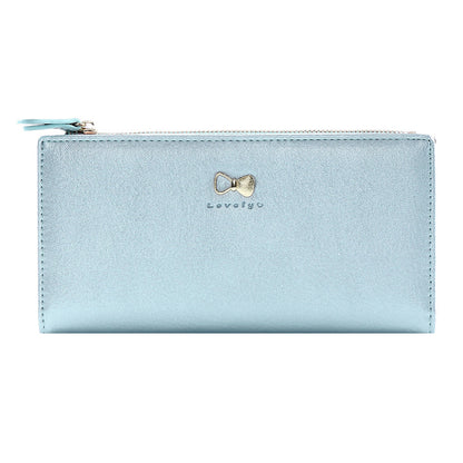 Cute Bow Ultra-Thin Long PU Leather WalletMultiple Colors