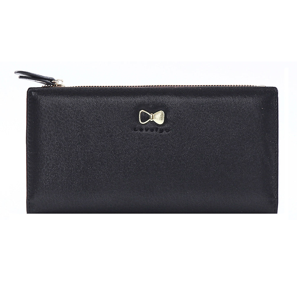 Cute Bow Ultra-Thin Long PU Leather WalletMultiple Colors