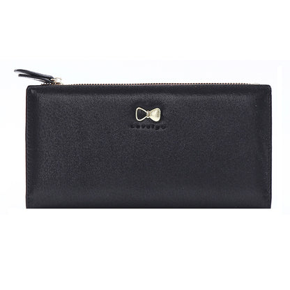 Cute Bow Ultra-Thin Long PU Leather WalletMultiple Colors
