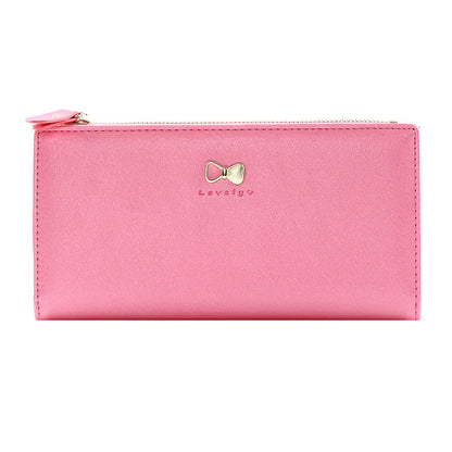 Cute Bow Ultra-Thin Long PU Leather WalletMultiple Colors