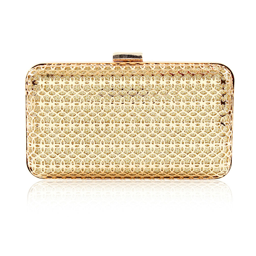 Gold Laser-Cut Clutch