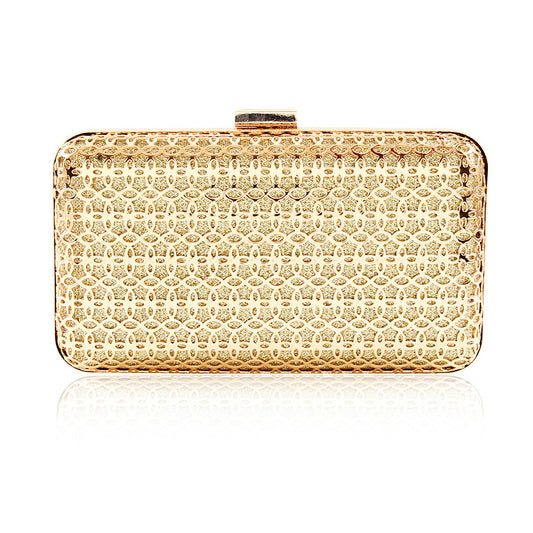 Gold Laser-Cut Clutch